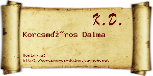 Korcsmáros Dalma névjegykártya