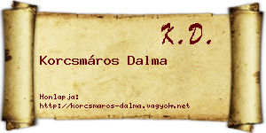Korcsmáros Dalma névjegykártya